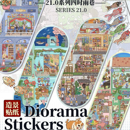 Vol. 21 Four Seasons in the Rainy Alley Rainy Days in the Fog City Hiding from Rain Under the Sea at Night Kansai Plum Rain Season After the Monsoon in Nanyang - L - JoyJollyCrafts