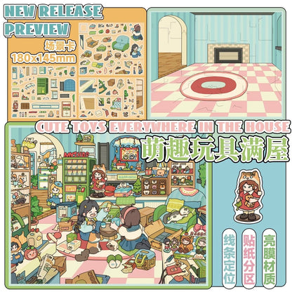 Vol. 22 Animal Restoration Mischievous Cute Cards Mischievous Cute Cards + Animal Restoration Finger Magic Workshop Stolen Sweet Biscuit Warm Light Sweet Dream Gathering Night Cute Toys Full House - M - JoyJollyCrafts