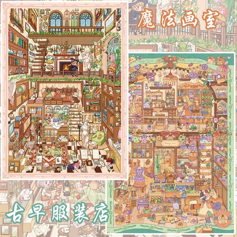 Vol. 22 Urban Night Wanderer In the Alleys of Changsha Cloud Mirror Summer Courtyard Autumn Garden Stroll Morning Moments Magic Art Studio Shanghai Memories Vintage Clothing Store Dragon Boat Festival Dragon Boat Festival Riverside - L - JoyJollyCrafts