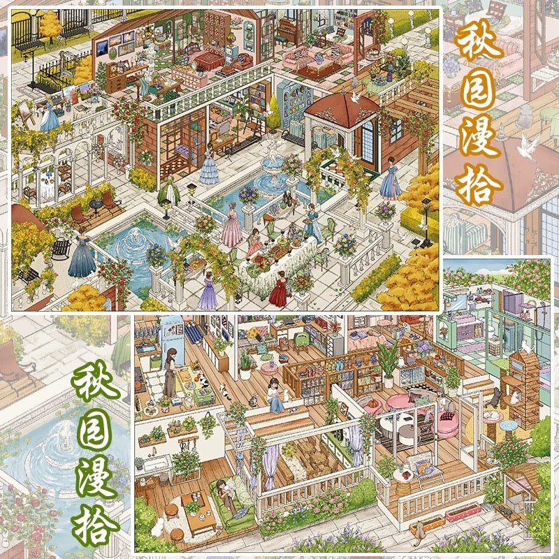 Vol. 22 Urban Night Wanderer In the Alleys of Changsha Cloud Mirror Summer Courtyard Autumn Garden Stroll Morning Moments Magic Art Studio Shanghai Memories Vintage Clothing Store Dragon Boat Festival Dragon Boat Festival Riverside - L - JoyJollyCrafts