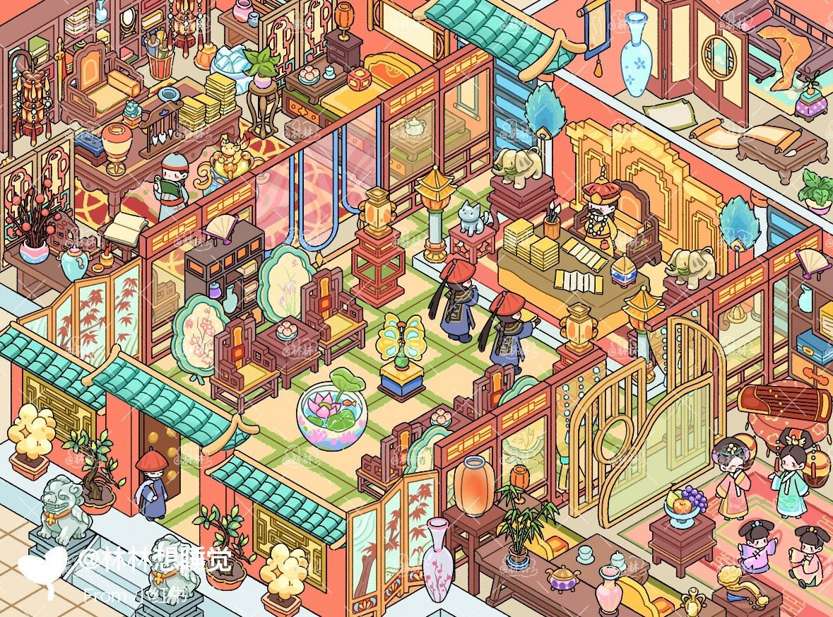 Vol. 23 Dopamine Restaurant Apocalypse Town Water Splash Festival Whimsical Fantasy Town Paintings, Music, Chess & Calligraphy Summer Beach Swimming Pool The Incognito Visit Tang Dynasty Night Banquet Hall of Mental Cultivation - L - JoyJollyCrafts