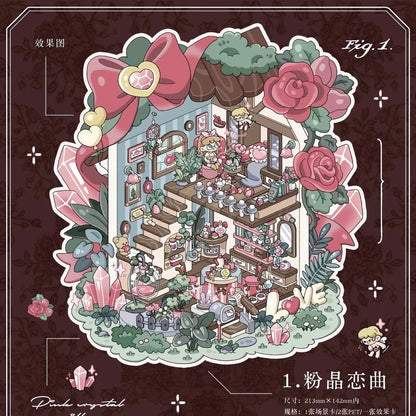 Vol. 24 Crystal Sprite Cottage Series Attracting Peach Blossoms Endless Flow of the Heart Attracting Wealth Health And Longevity - M - JoyJollyCrafts