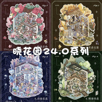 Vol. 24 Crystal Sprite Cottage Series Attracting Peach Blossoms Endless Flow of the Heart Attracting Wealth Health And Longevity - M - JoyJollyCrafts