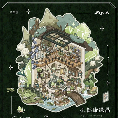 Vol. 24 Crystal Sprite Cottage Series Attracting Peach Blossoms Endless Flow of the Heart Attracting Wealth Health And Longevity - M - JoyJollyCrafts