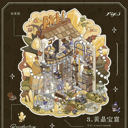 Vol. 24 Crystal Sprite Cottage Series Attracting Peach Blossoms Endless Flow of the Heart Attracting Wealth Health And Longevity - M - JoyJollyCrafts