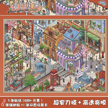Vol. 25 Spring Mountain Four Seasons Residence Seaside Town Food Plaza Summer Street Market Alleyway Food Moments - L - JoyJollyCrafts