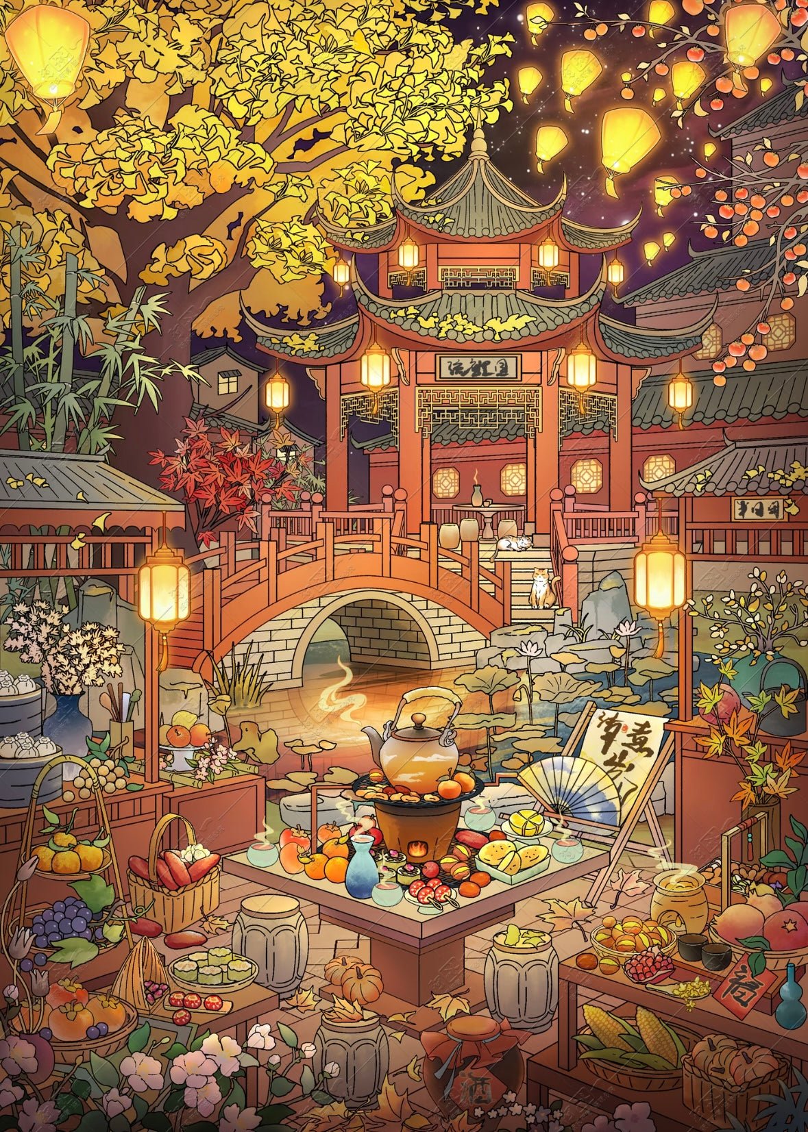 Vol. 25 Tea Brewing Fragrant Flowing Carp - L - JoyJollyCrafts