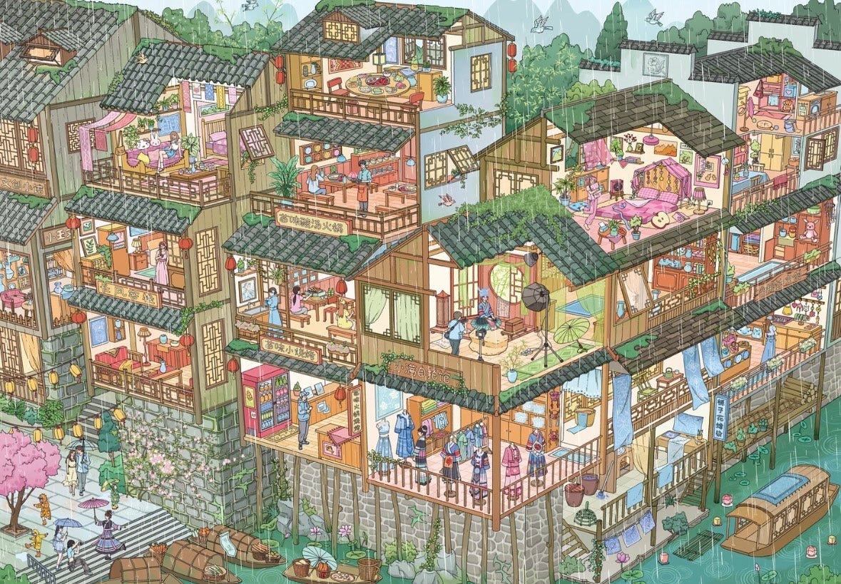 Vol. 26 Phoenix Rainy Season Spring Day Stroll Weekend Morning Fireworks Daily Water Town Market - XL - JoyJollyCrafts
