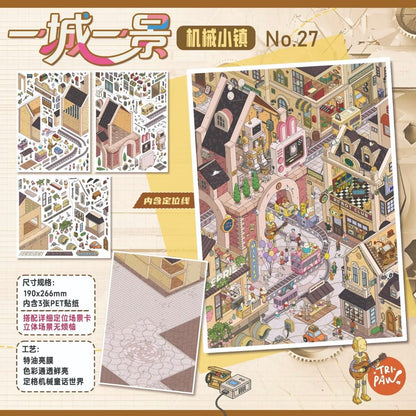 Vol. 27 One City, One View Series Chinatown District Nordic Town Island Shore Town Mechanical Town - L - JoyJollyCrafts