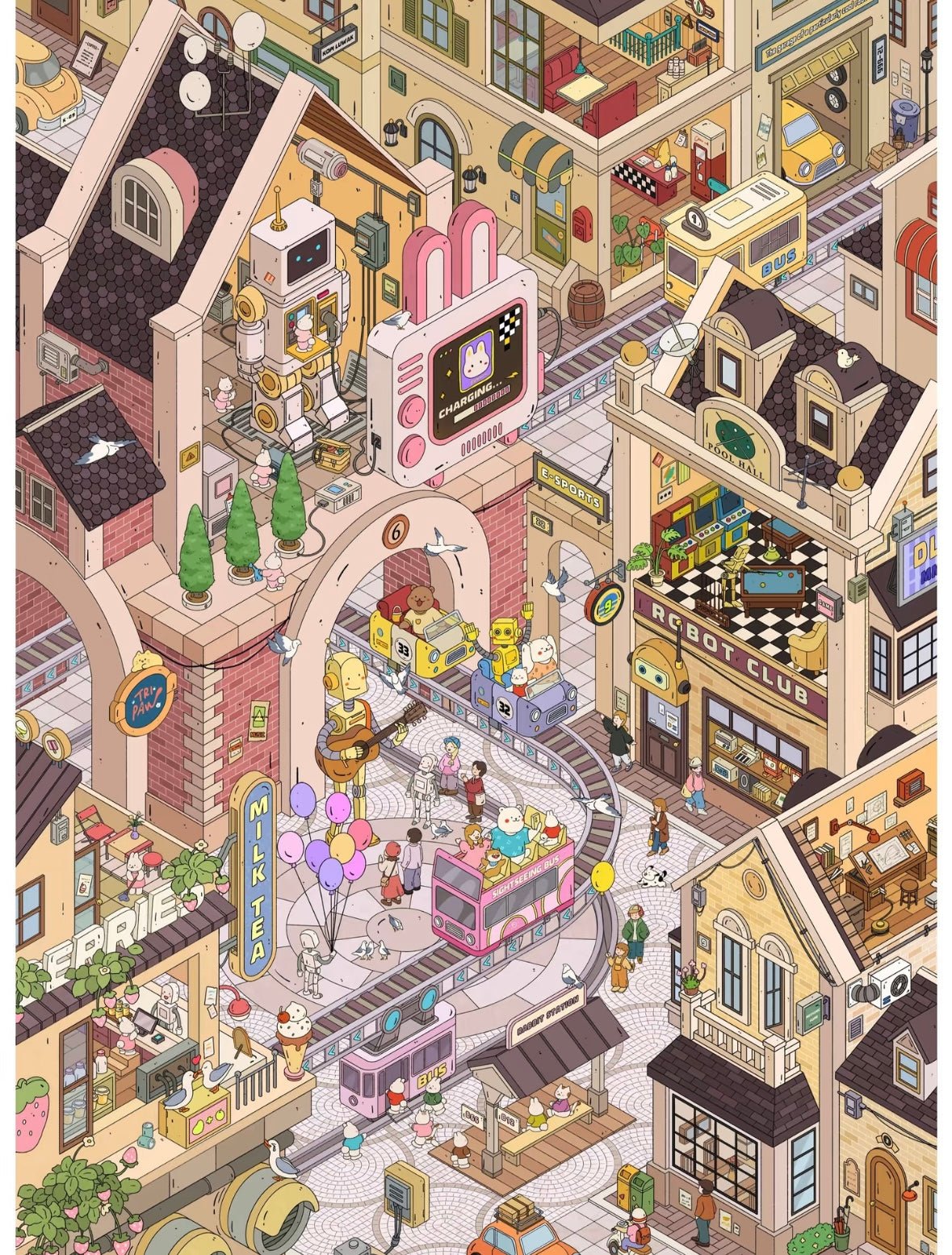 Vol. 27 One City, One View Series Chinatown District Nordic Town Island Shore Town Mechanical Town - L - JoyJollyCrafts