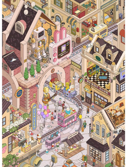 Vol. 27 One City, One View Series Chinatown District Nordic Town Island Shore Town Mechanical Town - L - JoyJollyCrafts