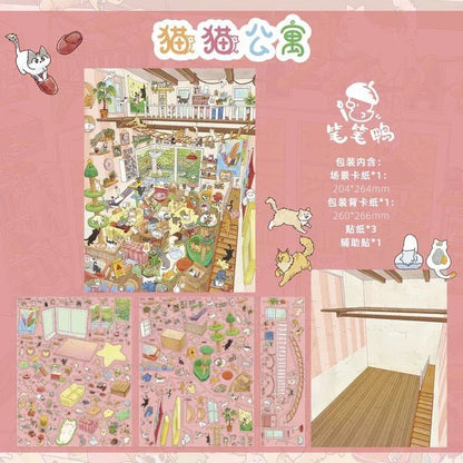 Vol. 3 Home & Me Northeast Edition Cat Apartment Sammy’s Little Wood Workshop - L - JoyJollyCrafts