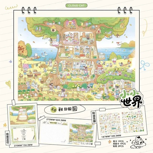 Vol. 3 Little World – Mouse Gate Banquet Little World – Autumn Countryside Little World – Dessert Mini Kingdom - L - JoyJollyCrafts