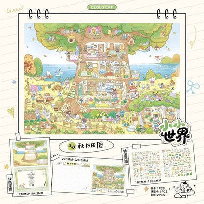 Vol. 3 Little World – Mouse Gate Banquet Little World – Autumn Countryside Little World – Dessert Mini Kingdom - L - JoyJollyCrafts