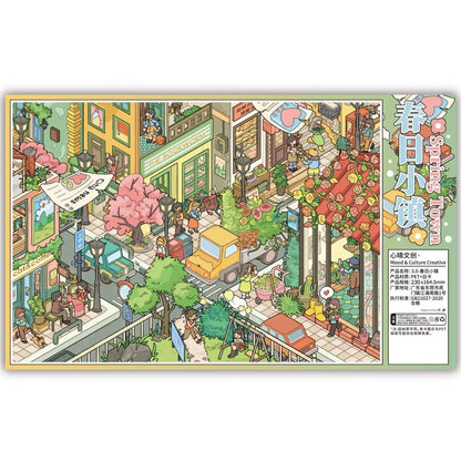 Vol. 3 Spring Town Slow Living Square Classic of Mountains and Seas Market Winter Snow Fairytale Winter House - L - JoyJollyCrafts