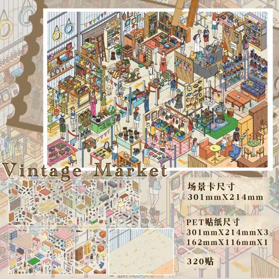 Vol. 3 Summer Night Thai Market Vintage Flea Market - L - JoyJollyCrafts