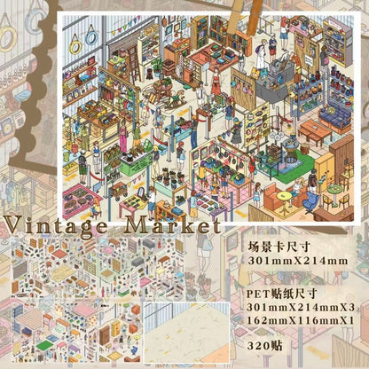 Vol. 3 Summer Night Thai Market Vintage Flea Market - L - JoyJollyCrafts