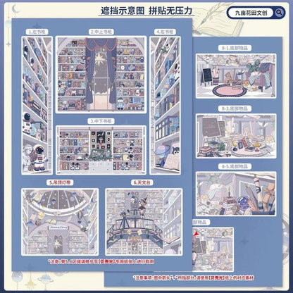 Vol. 3 Witch Series Pink Magic House Astronomy Library - L - JoyJollyCrafts