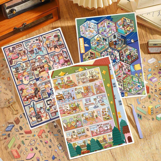 Vol. 39 Lying Flat Working Life Layers of Life Starry Night – Grid Apartment - L - JoyJollyCrafts