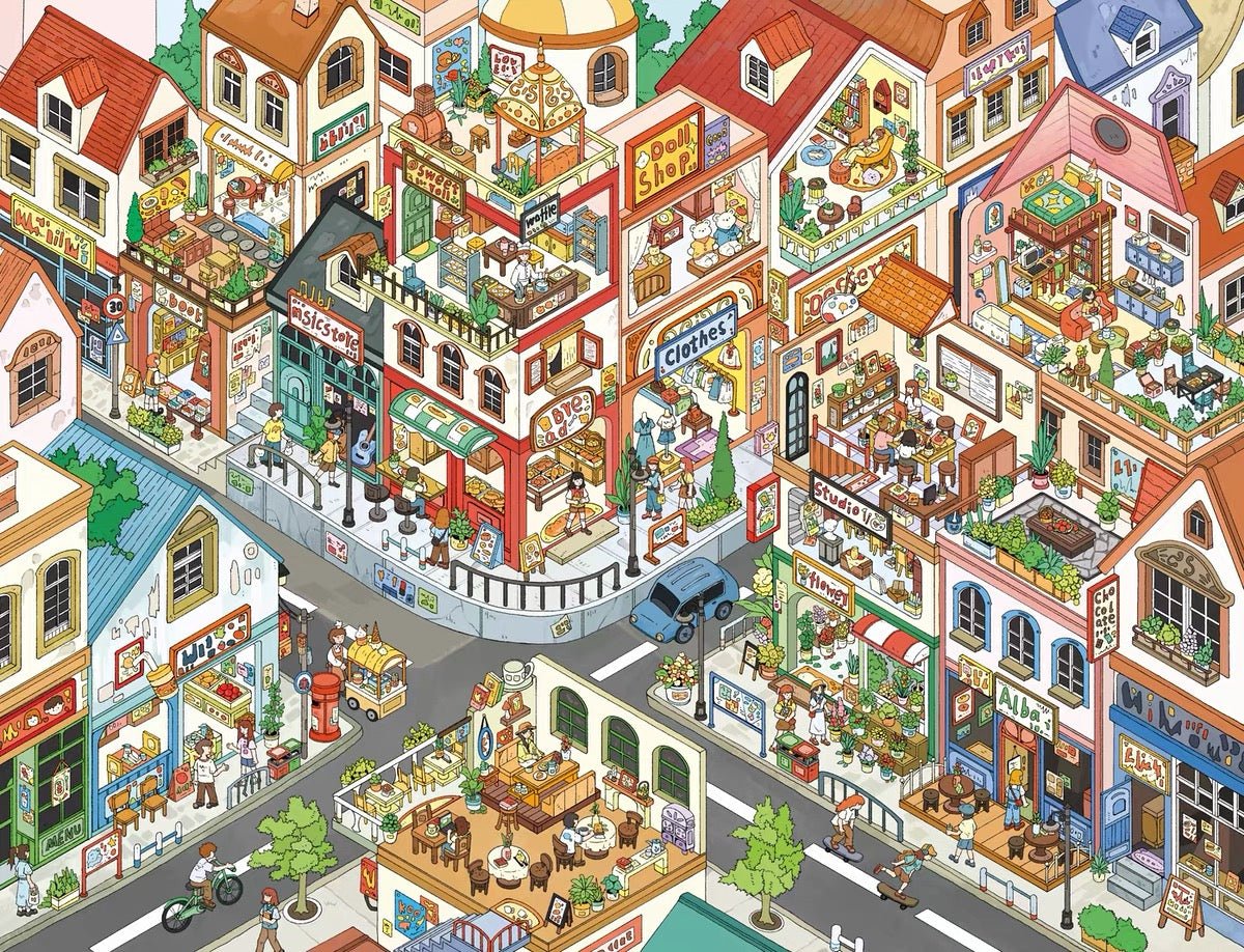 Vol. 4 Botanical Antique Shop Botanical Perfume Shop Island Town Streetfront Town - M - JoyJollyCrafts