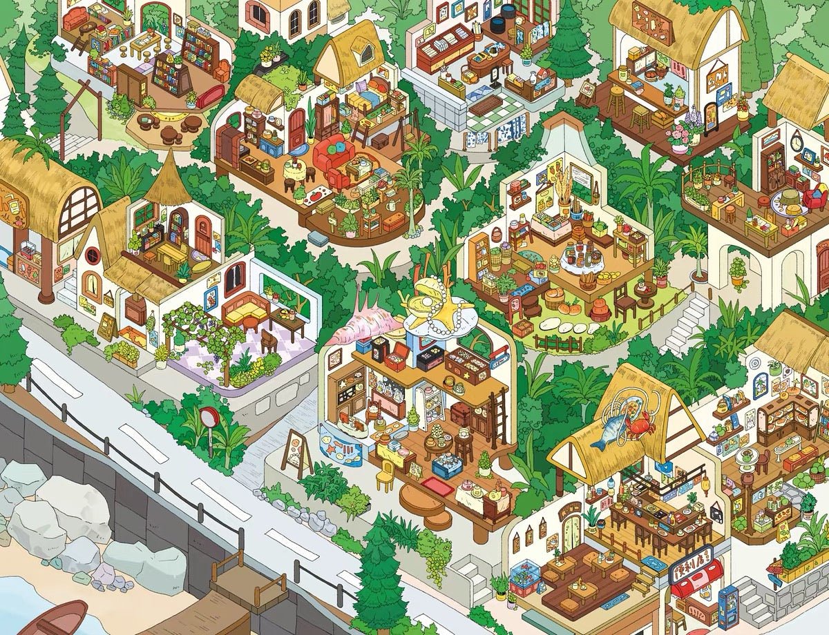 Vol. 4 Botanical Antique Shop Botanical Perfume Shop Island Town Streetfront Town - M - JoyJollyCrafts