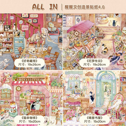 Vol. 4 Cabinet of Curiosities Legends of the Nile Sunny Window Bookshop Lucky Cat Café - L - JoyJollyCrafts