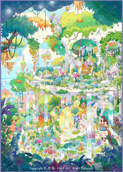 Vol. 4 Cat Alley A Corner of Wine Collection Ruins Secret Realm - Crystal Discovery - XL - JoyJollyCrafts