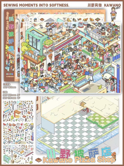 Vol. 4 Cloud Handicraft Studio Kawano Pizza Shop Stroll around the food court - XL - JoyJollyCrafts
