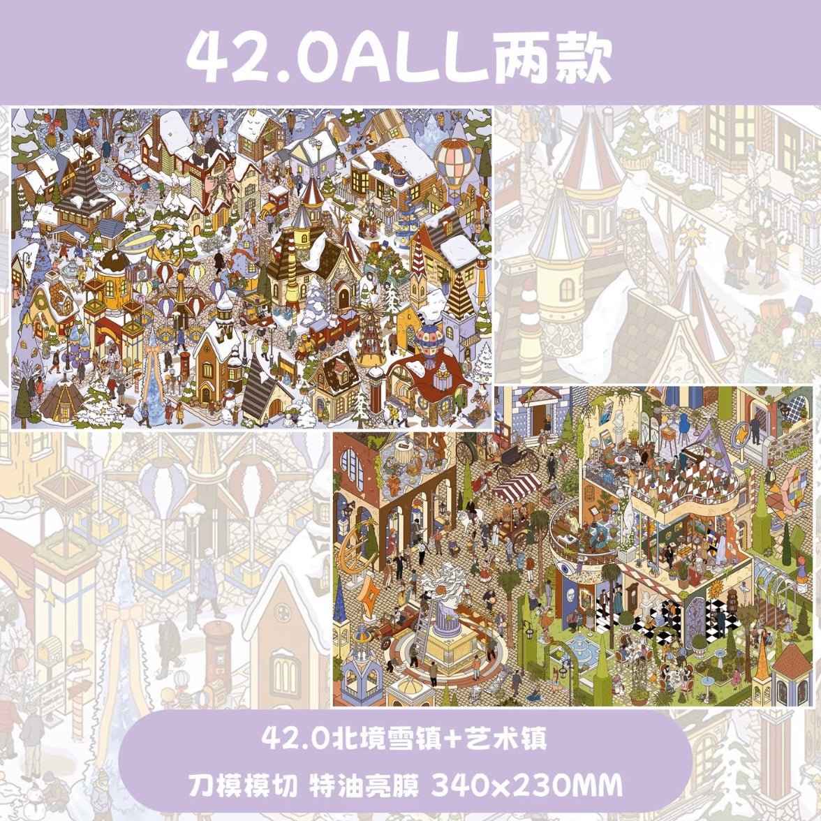 Vol. 42 Northern Snow Town Art Town - XL - JoyJollyCrafts