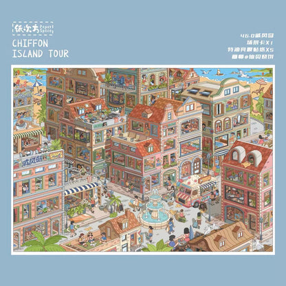 Vol. 45-46 Glimmer Boutique Feather Observatory Studio Diaries Chiffon Island - XL - JoyJollyCrafts
