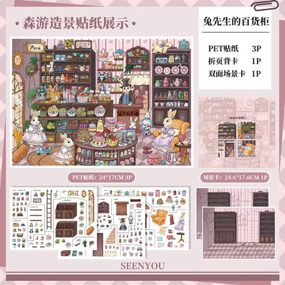 Vol. 47 Meow's Ticktock Workshop Mr. Rabbit's General Store - L - JoyJollyCrafts