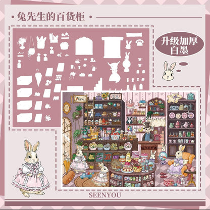 Vol. 47 Meow's Ticktock Workshop Mr. Rabbit's General Store - L - JoyJollyCrafts