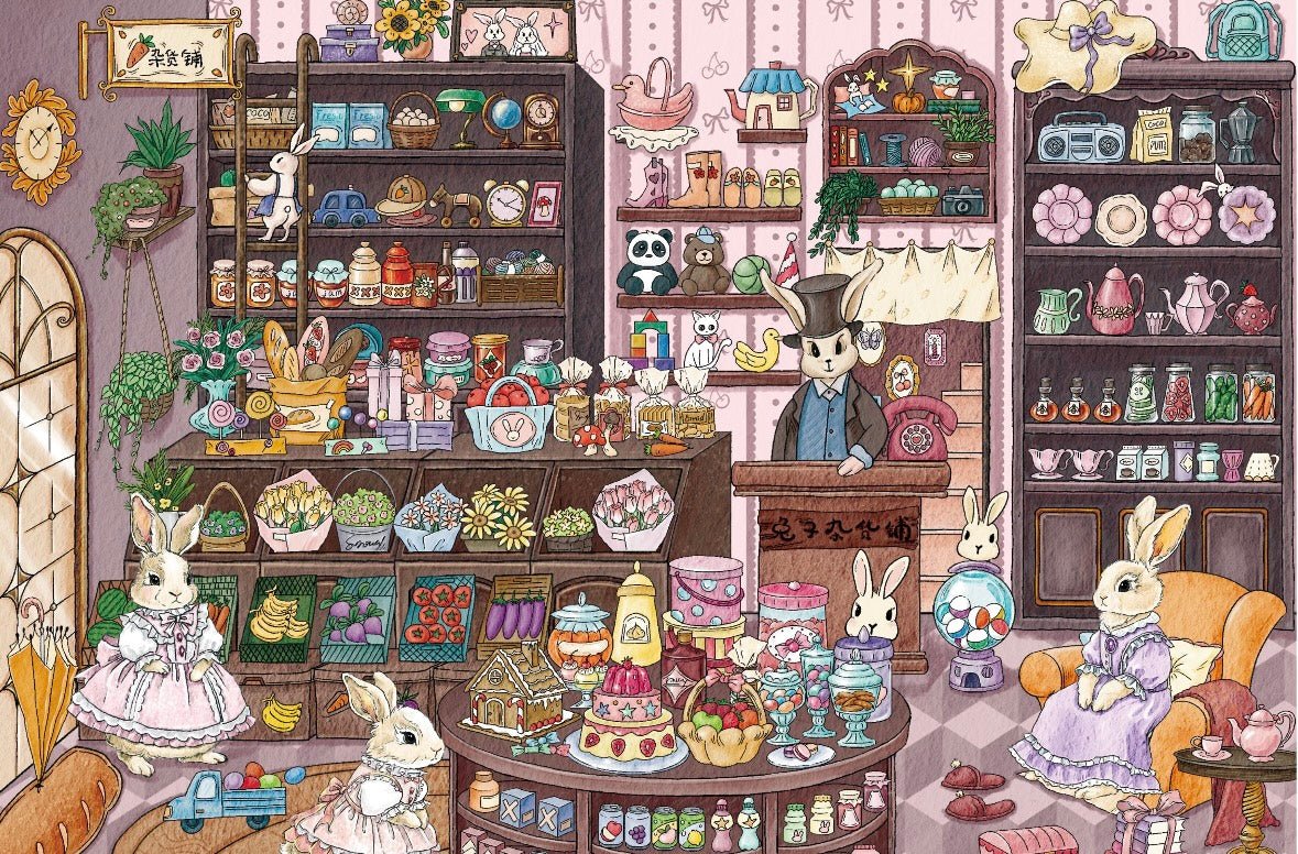 Vol. 47 Meow's Ticktock Workshop Mr. Rabbit's General Store - L - JoyJollyCrafts