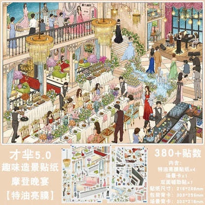 Vol. 5 Ankang Wellness Center BIG Supermarket Spring Eaves Gathering Leisure Summer Modern Dinner Sakura Street College Youth Dining Time Whale's Delight Seafood Buffet - XL - JoyJollyCrafts