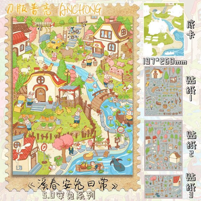 Vol. 5 AnTu Series Spring Creek AnTu Daily Life Sweet Summer AnTu Market Warm Autumn AnTu Manor AnTu Carpenter Workshop - L - JoyJollyCrafts