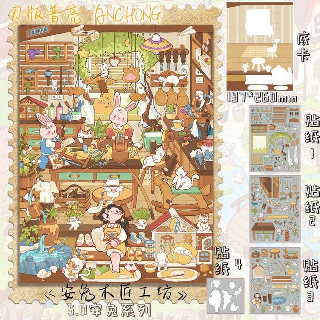 Vol. 5 AnTu Series Spring Creek AnTu Daily Life Sweet Summer AnTu Market Warm Autumn AnTu Manor AnTu Carpenter Workshop - L - JoyJollyCrafts