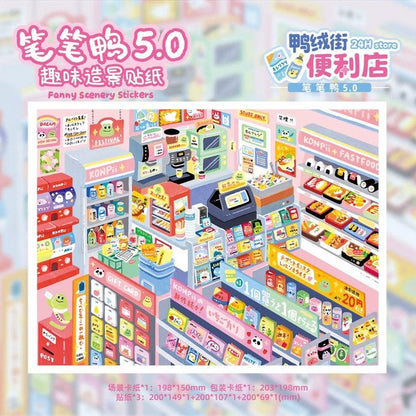 Vol. 5 Duck Down Street Convenience Store Rose Star Map Moonrise Over the Sea - M - JoyJollyCrafts
