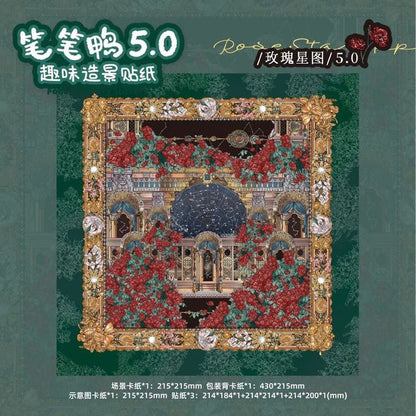 Vol. 5 Duck Down Street Convenience Store Rose Star Map Moonrise Over the Sea - M - JoyJollyCrafts
