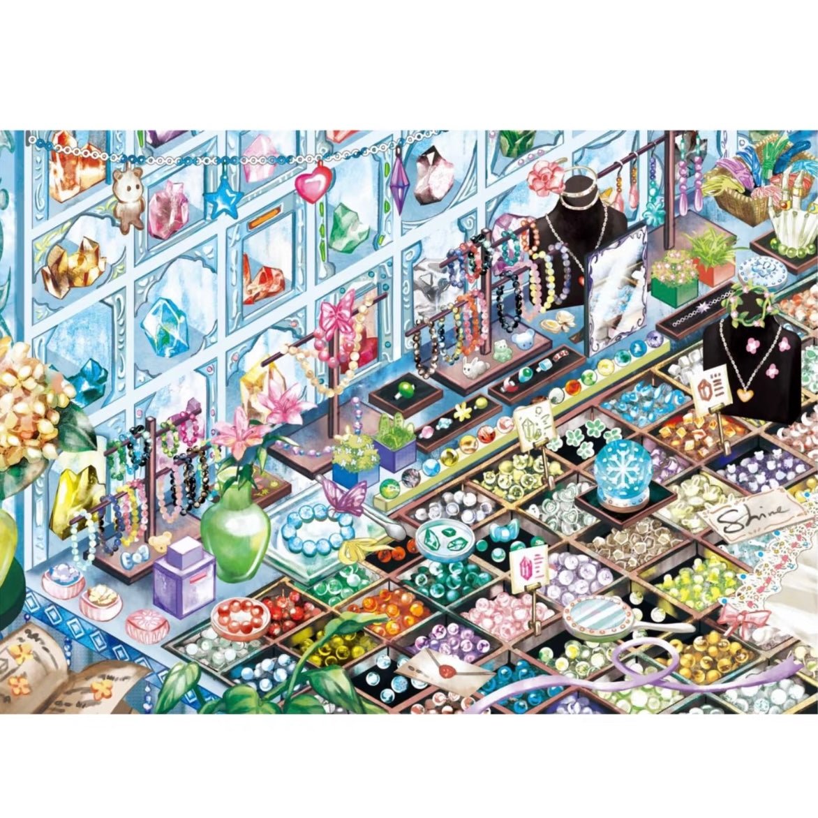 Vol. 5 Forest Town Pearlized Square Lush Greenery The Jewelry Store of That Year - L - JoyJollyCrafts