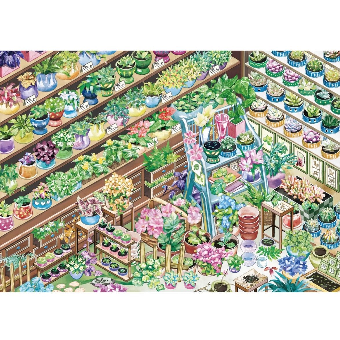 Vol. 5 Forest Town Pearlized Square Lush Greenery The Jewelry Store of That Year - L - JoyJollyCrafts