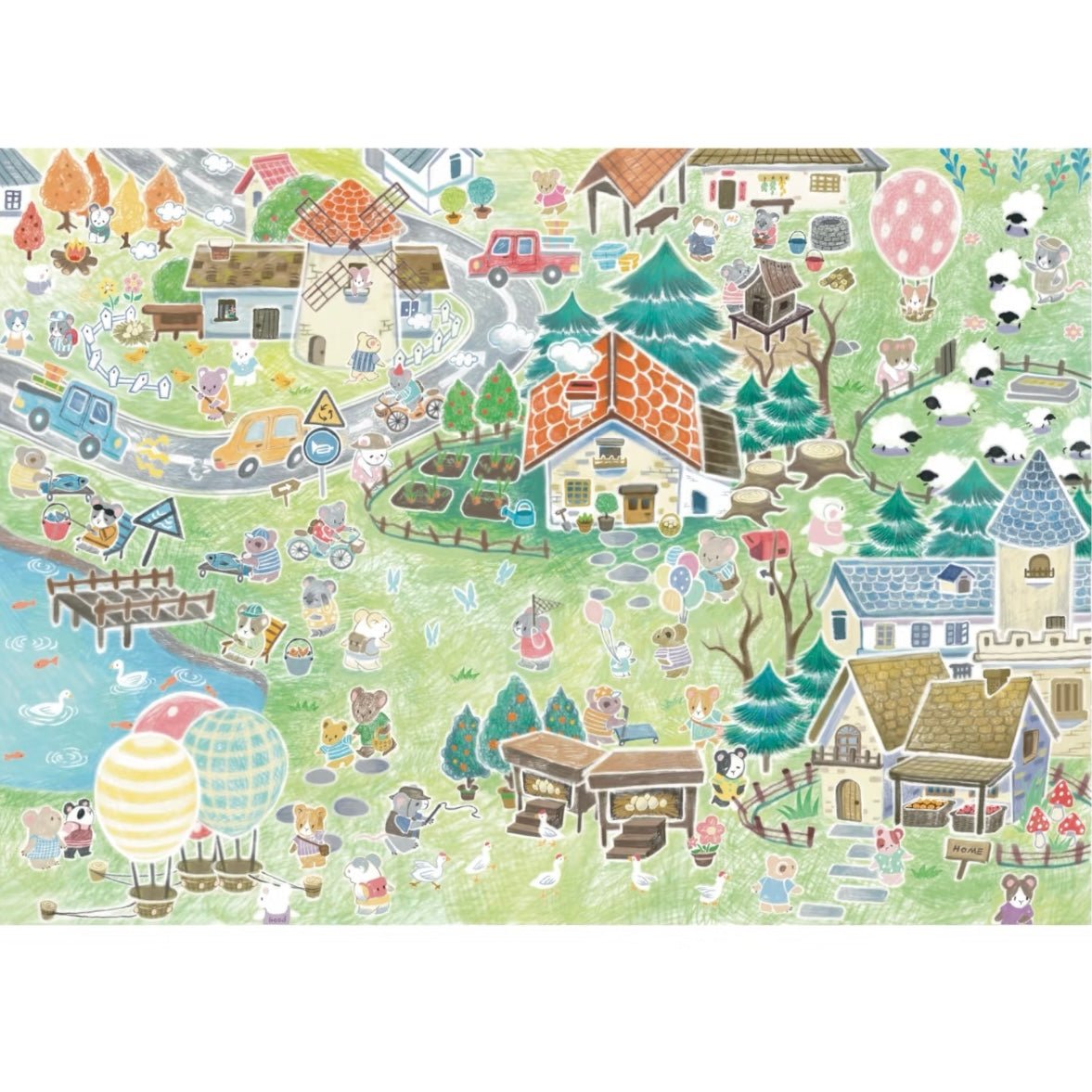 Vol. 5 Forest Town Pearlized Square Lush Greenery The Jewelry Store of That Year - L - JoyJollyCrafts