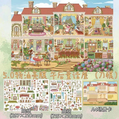Vol. 5 Grid First Snow Day Afternoon Fairy Tale House Nordic Autumn - L - JoyJollyCrafts