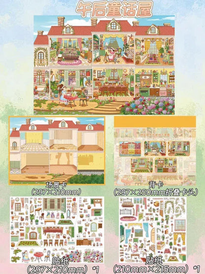 Vol. 5 Grid First Snow Day Afternoon Fairy Tale House Nordic Autumn - L - JoyJollyCrafts