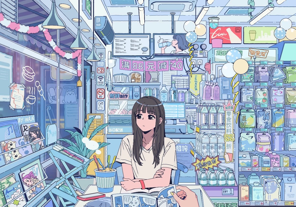 Vol. 5 Half-Day Leisure Series Green Room Convenience Store on a Rainy Night Bubble Dream Afternoon Rest Melody of Time - L - JoyJollyCrafts