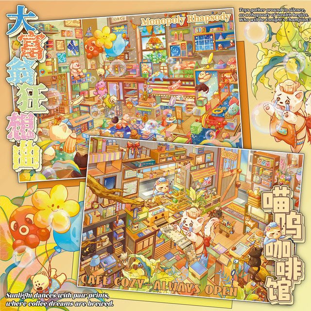 Vol. 5 Monopoly Rhapsody + Meow Café - JoyJollyCrafts