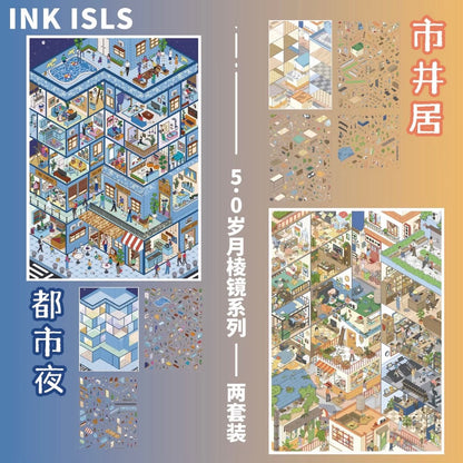 Vol. 5 Prism of Time Series Capital Shop Baile Alley Marketplace Residence Urban Night - XL - JoyJollyCrafts