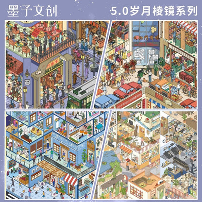 Vol. 5 Prism of Time Series Capital Shop Baile Alley Marketplace Residence Urban Night - XL - JoyJollyCrafts