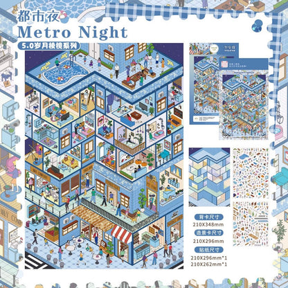 Vol. 5 Prism of Time Series Capital Shop Baile Alley Marketplace Residence Urban Night - XL - JoyJollyCrafts