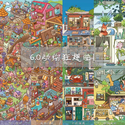 Vol. 6 Animal Rhapsody Cute Beast Town Rune Camp Cloudside Island Forest Critter Station - L - JoyJollyCrafts