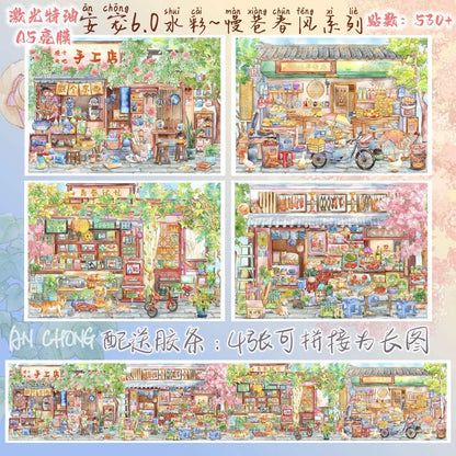 Vol. 6 Autumn Cottage Harbor Town - L - JoyJollyCrafts